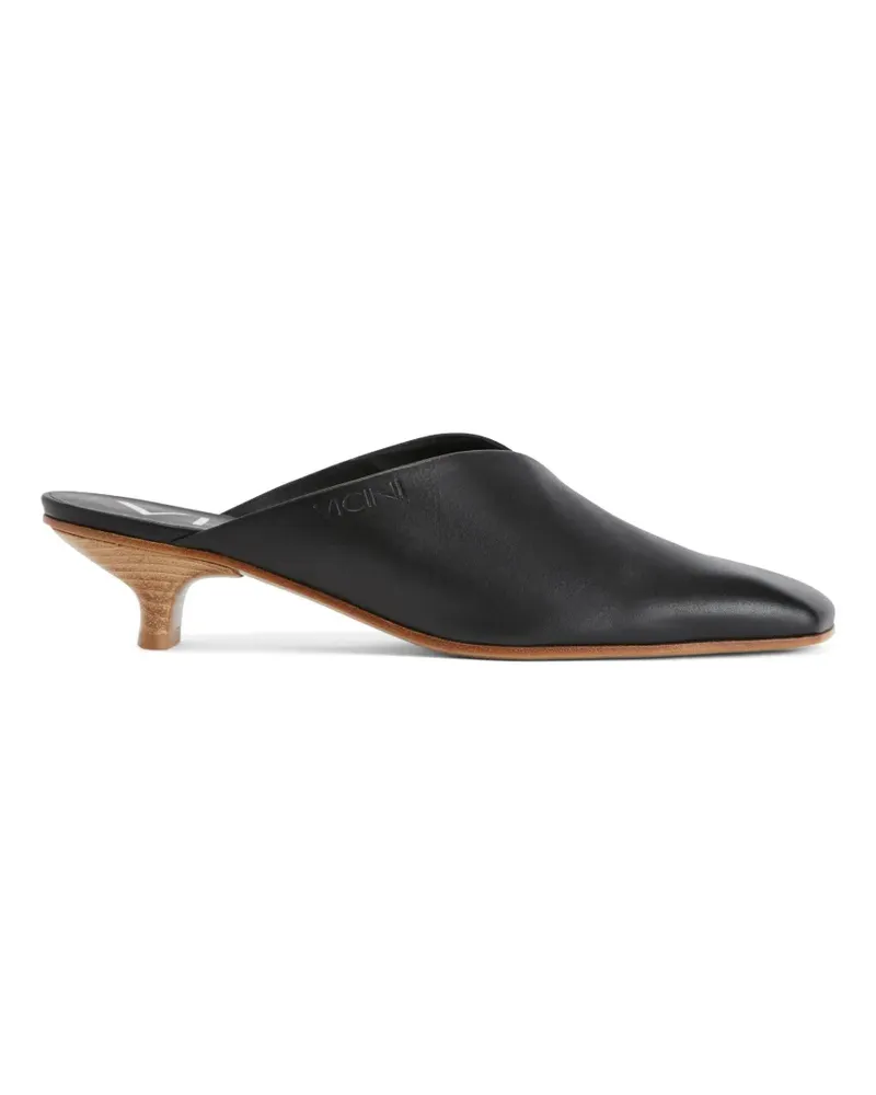 Giuseppe Zanotti square-toe leather mules - Schwarz Schwarz