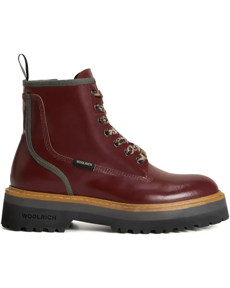 Woolrich Main Bikerstiefel - Rot Rot