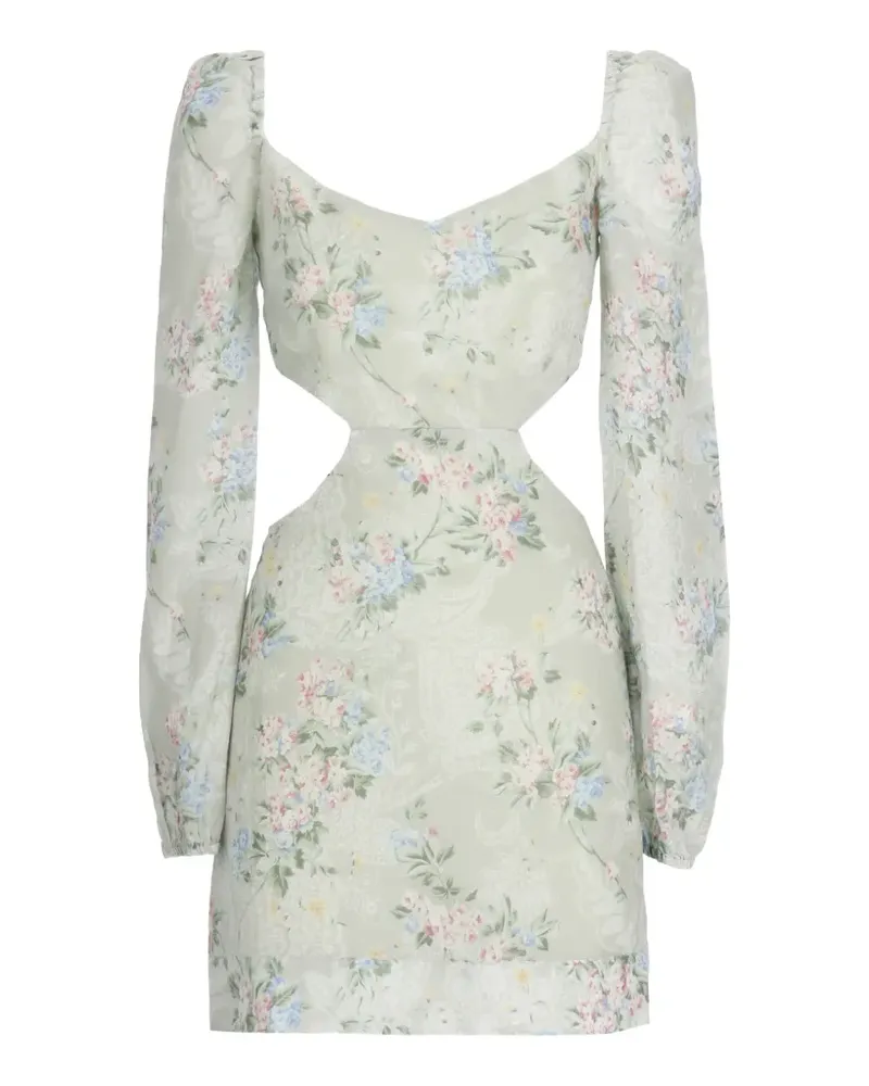 MC2 Saint Barth Jara floral-print cut-out mini dress - Grün Grün