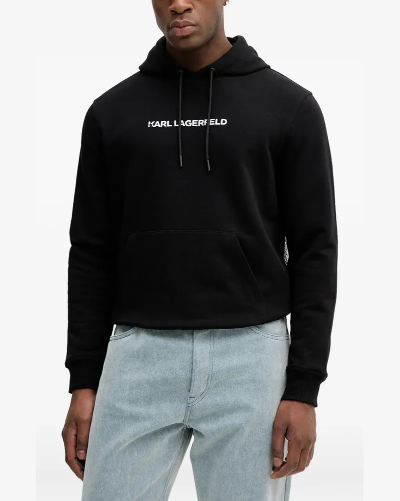 Karl Lagerfeld logo hoodie - Schwarz Schwarz