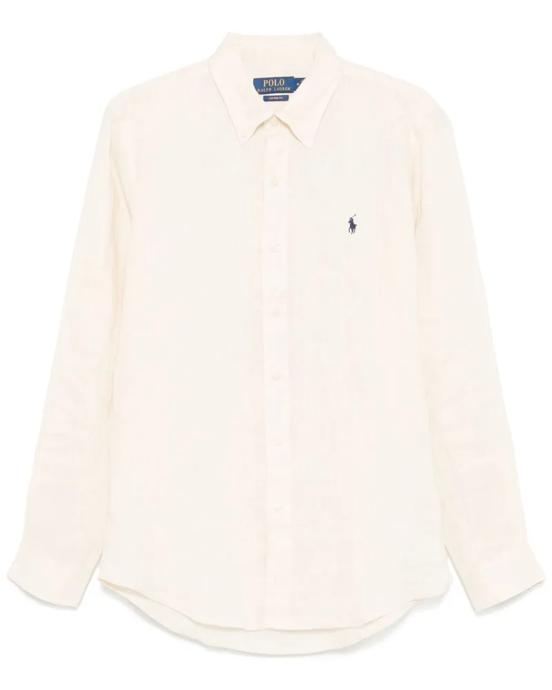 Ralph Lauren Hemd mit Polo Pony-Stickerei Nude