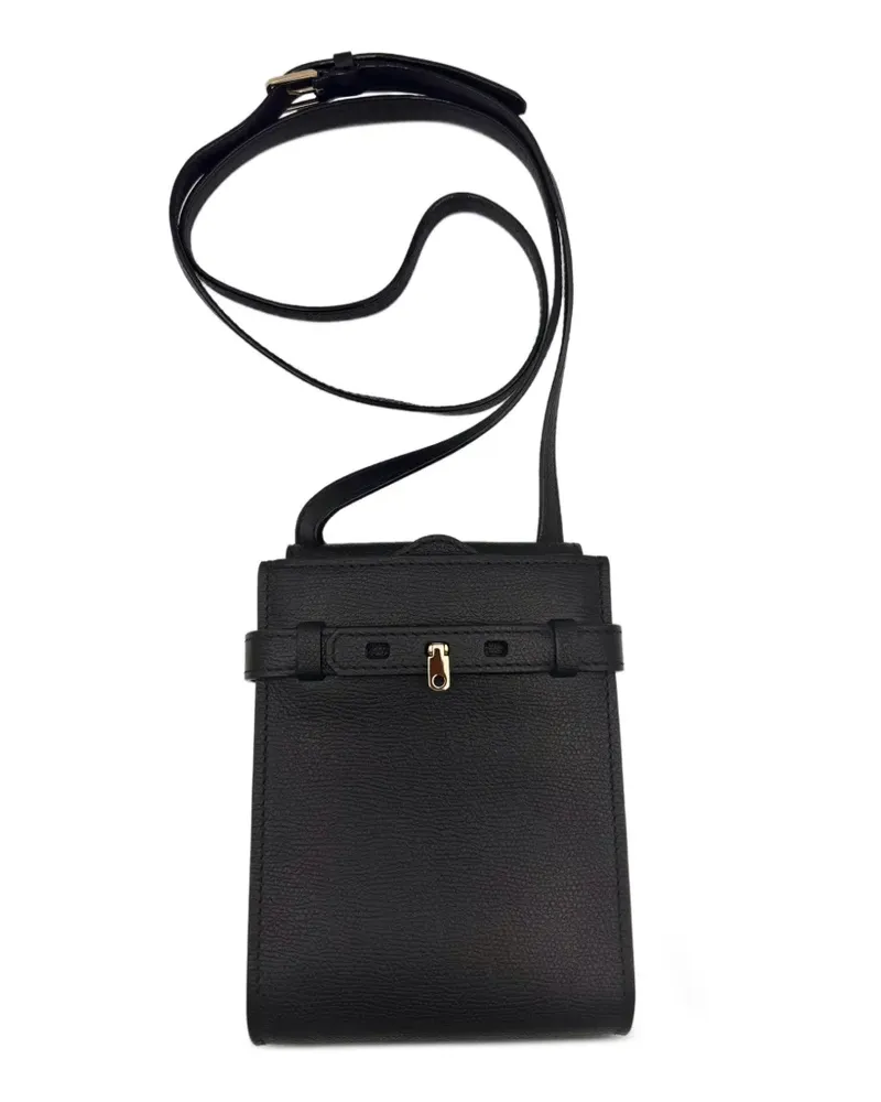 Valextra Brera Mini-Tasche - Schwarz Schwarz