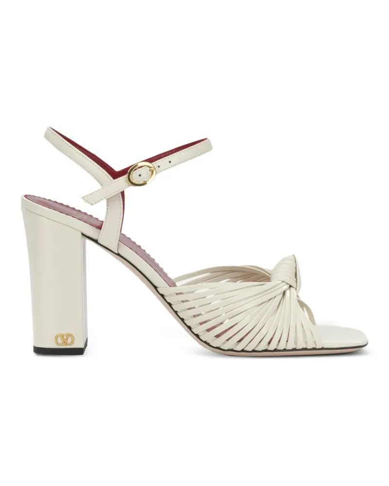 Valentino Garavani Annet knot-detail leather sandals - Nude Nude