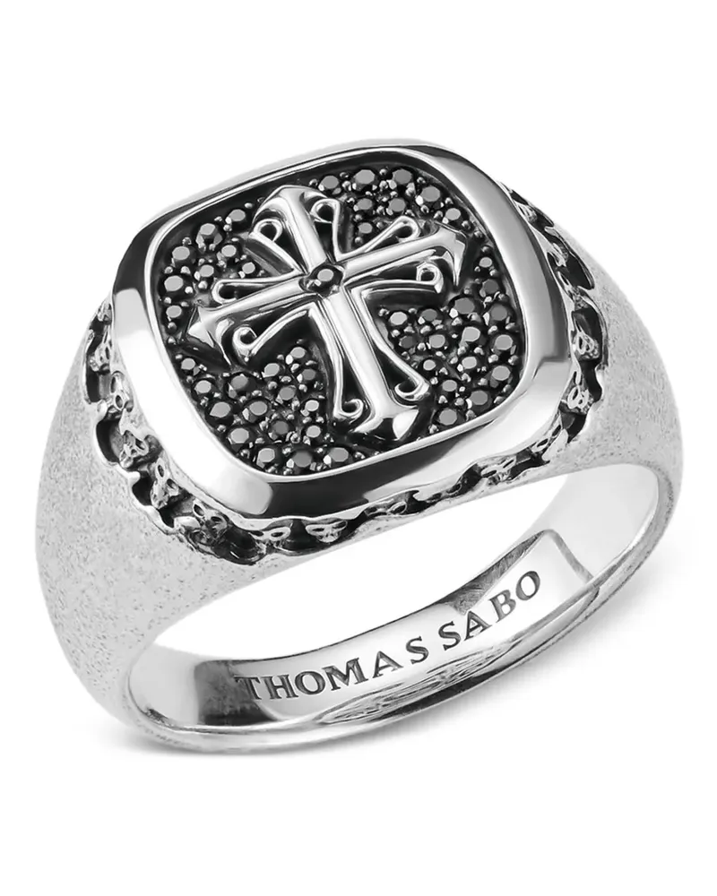 Thomas Sabo Rebel Icons Siegelring mit Kreuz - Silber Silber