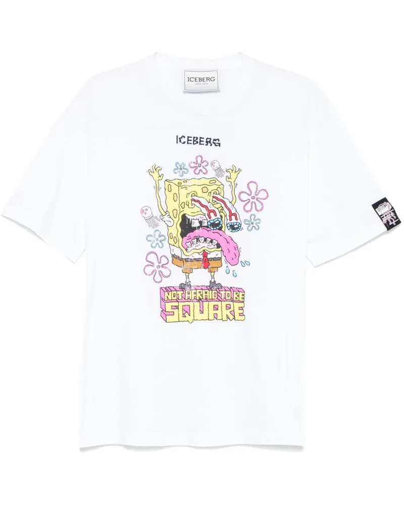 Iceberg T-Shirt mit Print - Weiß Weiß