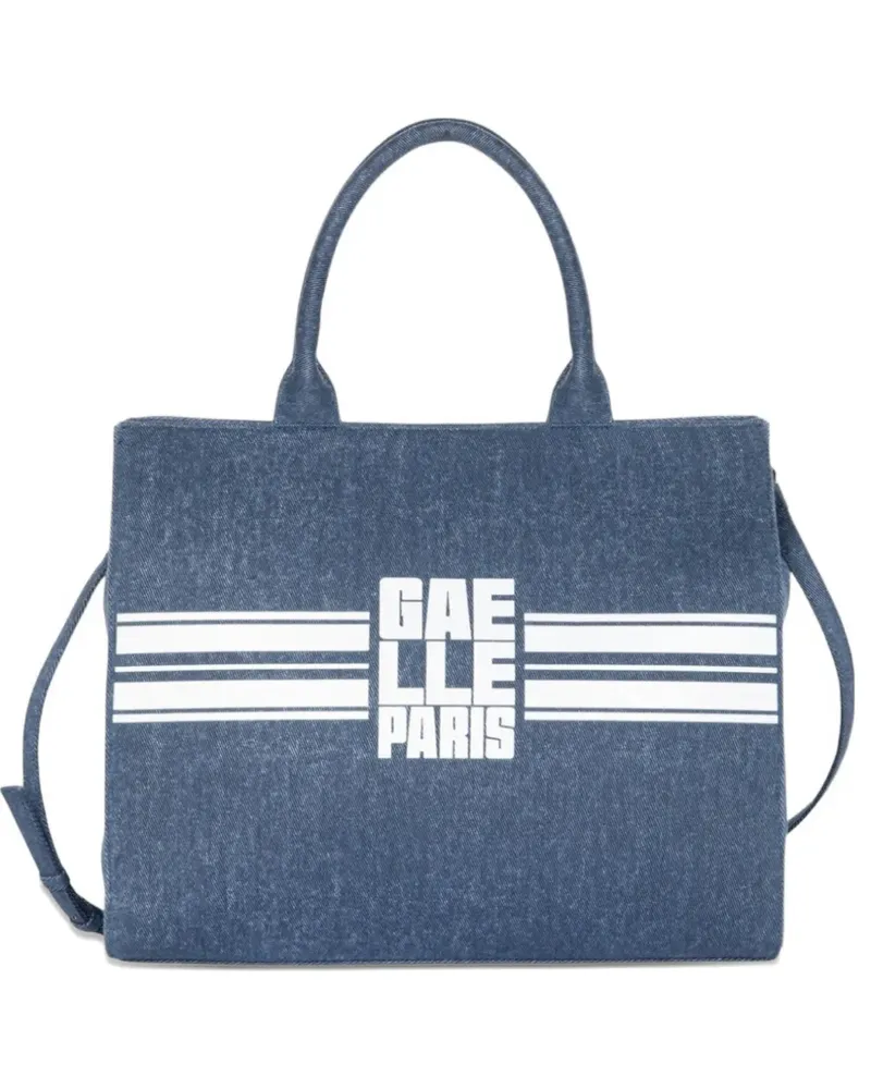 Gaëlle Bonheur Maxi Shopper Banda Jeans-Tote Bag mit Logo - Blau Blau