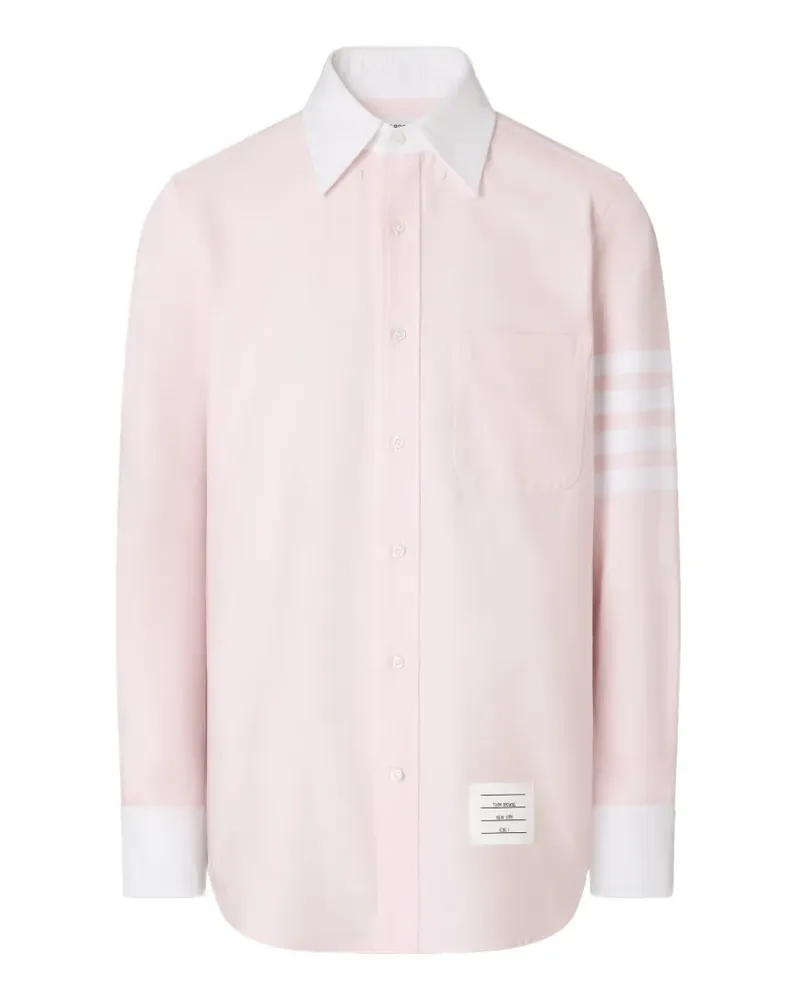Thom Browne Oxford-Hemd mit Logo-Streifen - Rosa Rosa