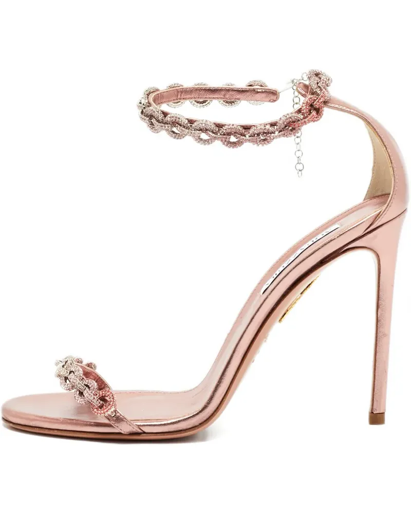 Aquazzura Sandalen mit Kristallen - Rosa Rosa