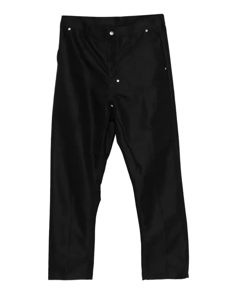 Rick Owens Gerade Hose mit Druckknöpfen - Schwarz Schwarz