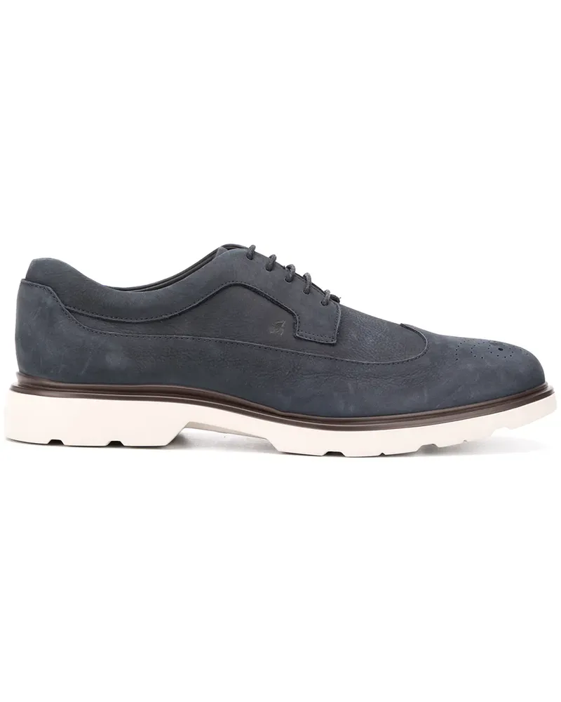 Hogan Derby-Schuhe mit Budapestermuster - Blau Blau