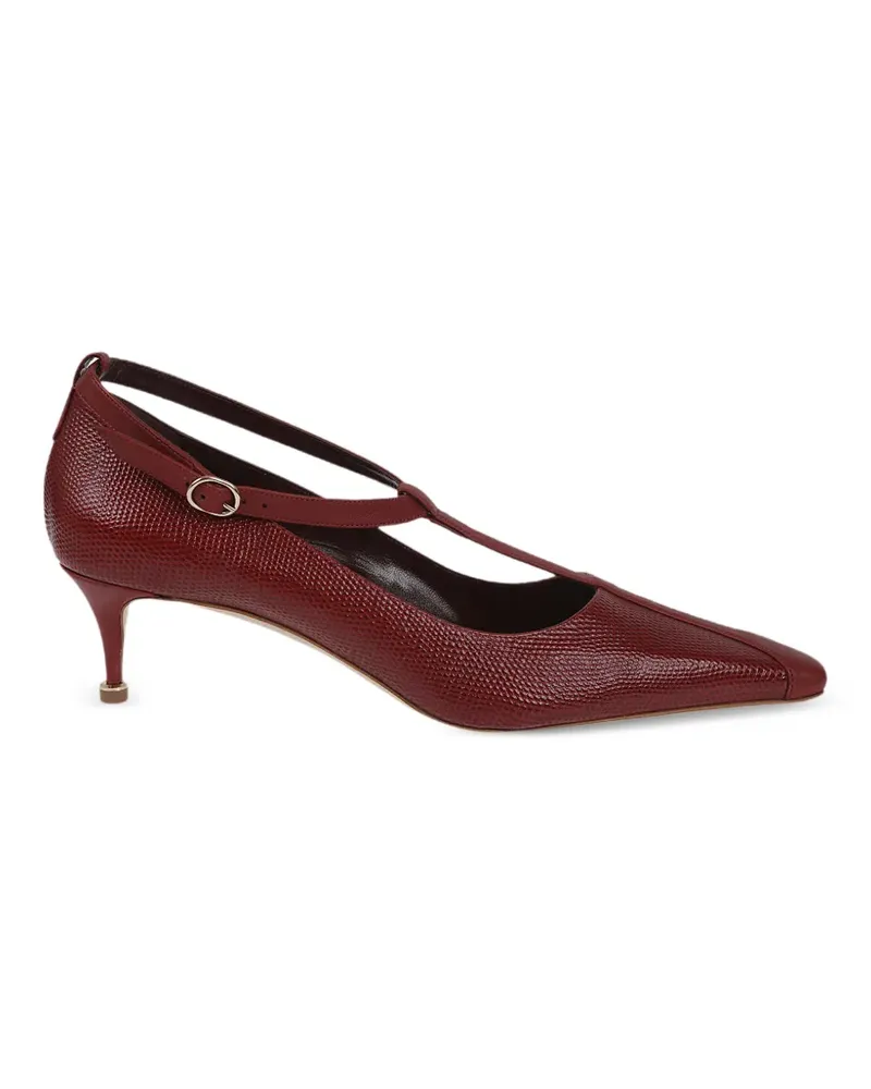 Manolo Blahnik Pumps mit T-Riemen - Rot Rot