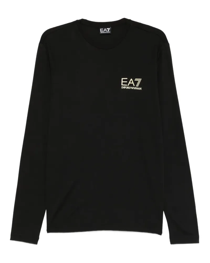 EA7 Sweatshirt mit Logo - Schwarz Schwarz