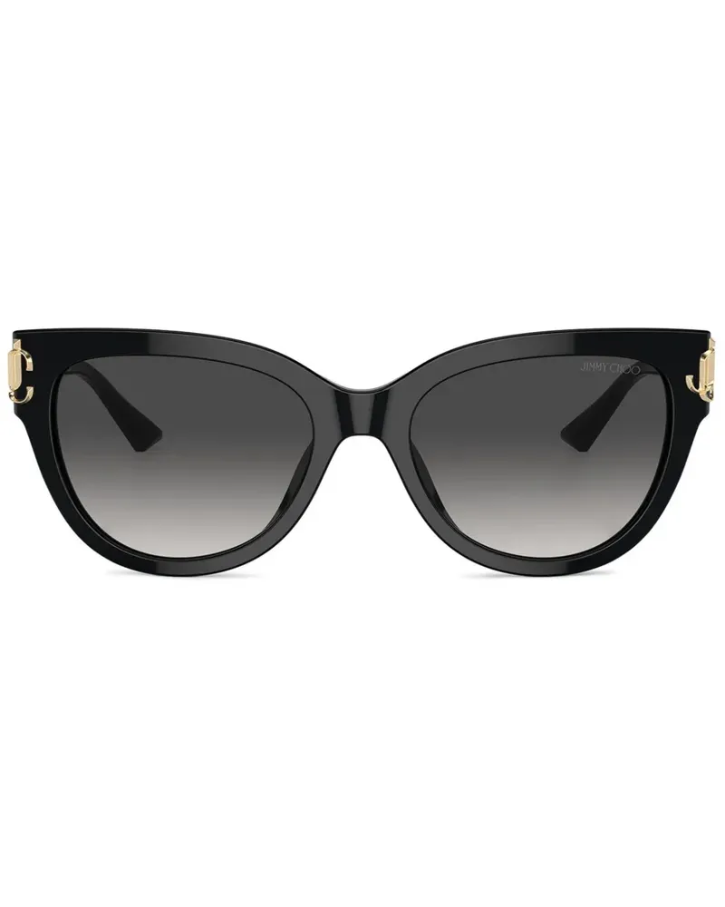 Jimmy Choo Sonnenbrille mit Logo-Schild - Schwarz Schwarz