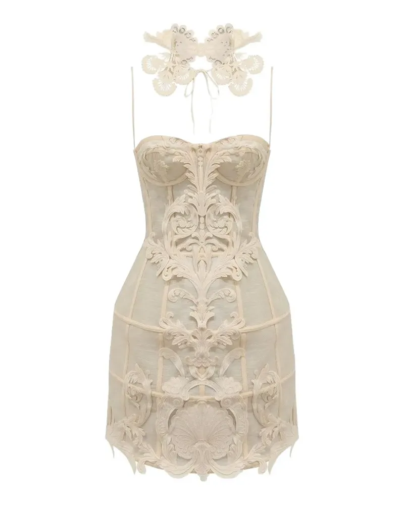 Zimmermann Rebellion Filigree Minikleid - Nude Nude