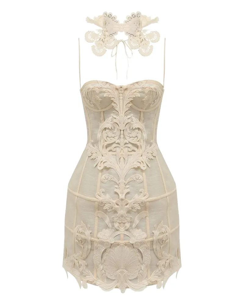 Zimmermann Rebellion Filigree Minikleid - Nude Nude