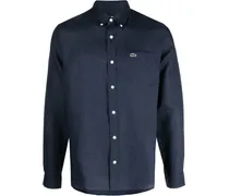 Button-down-Hemd mit Logo - Blau