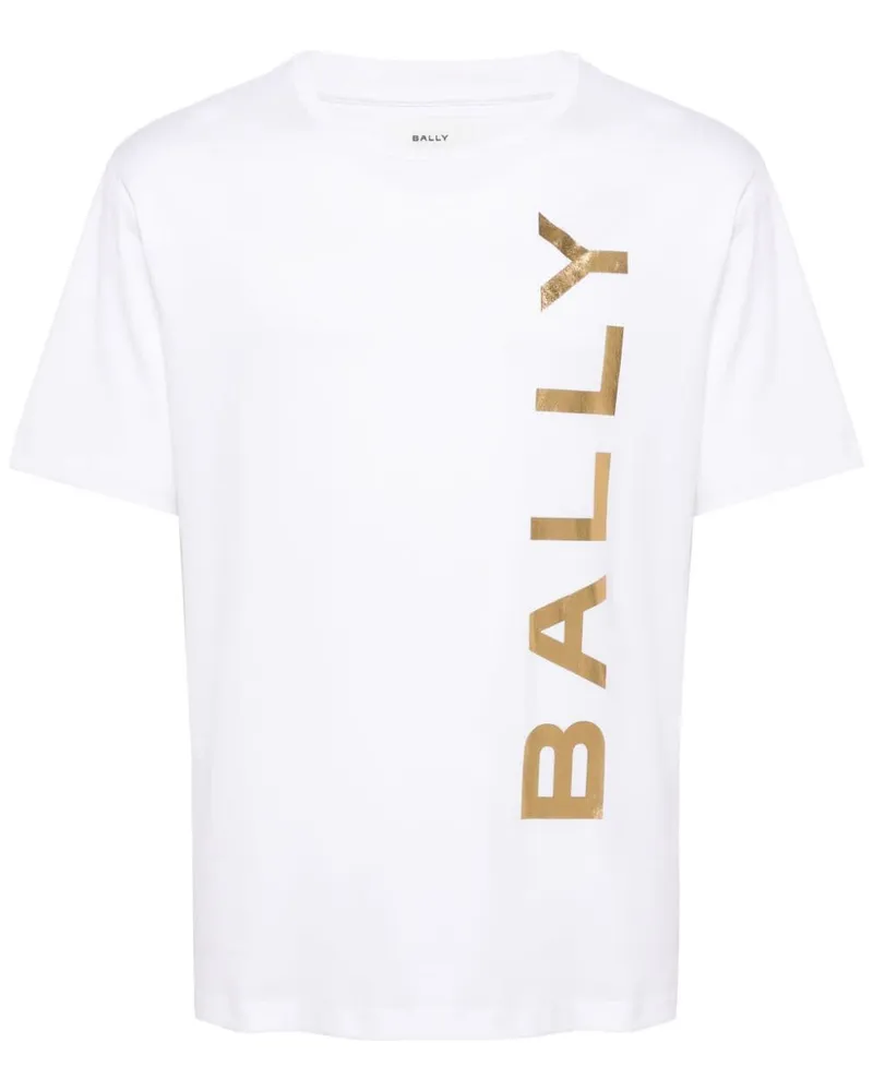 Bally T-Shirt aus Bio-Baumwolle mit Logo-Print - Weiß Weiß