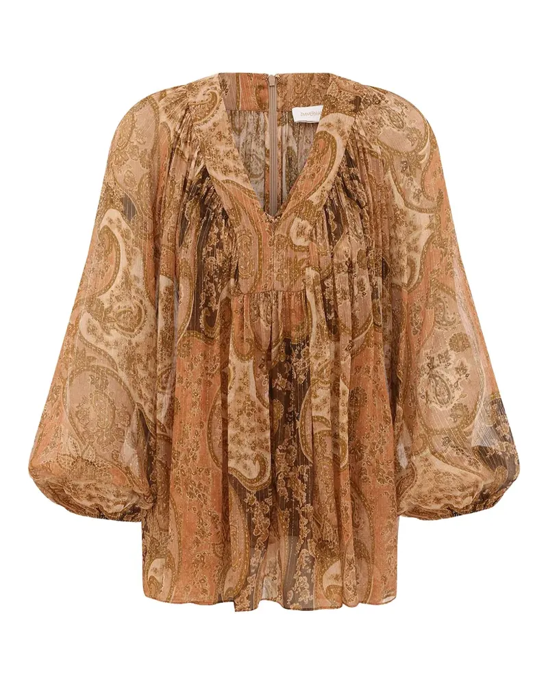 Zimmermann Carousel Batwing top - Nude Nude