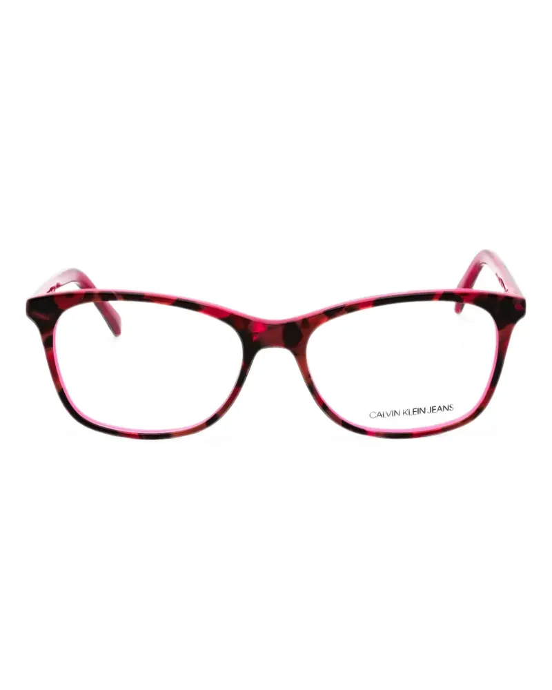 Calvin Klein Eckige Brille in Schildpattoptik - Rosa Rosa