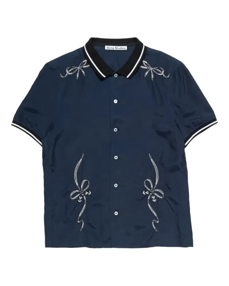 Acne Studios Hemd mit Stickerei - Blau Blau
