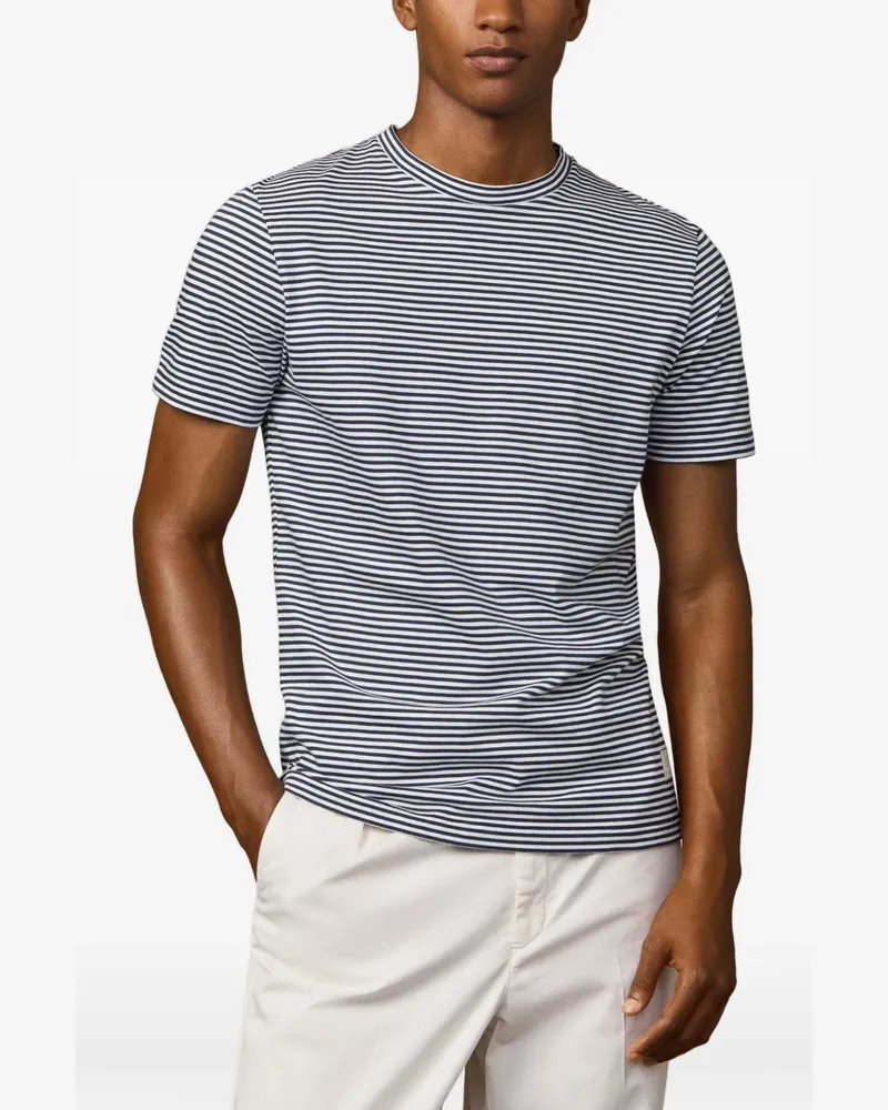 Hackett Gestreiftes T-Shirt - Blau Blau