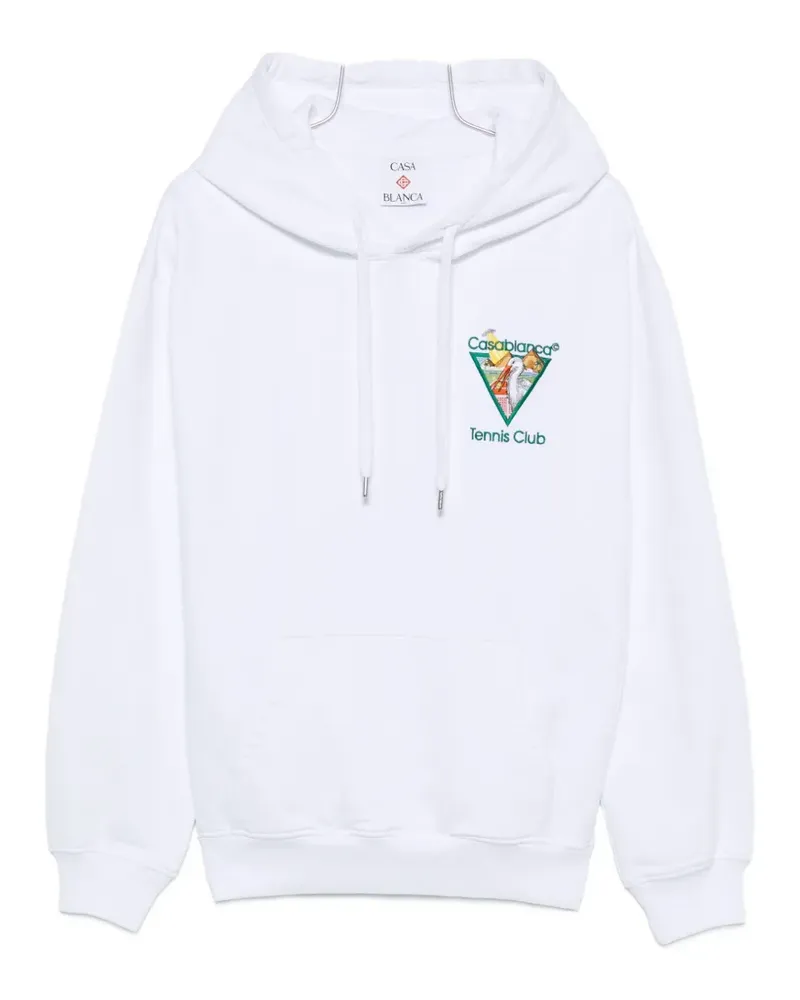 Casablanca Paris logo-embroidered hoodie - Weiß Weiß