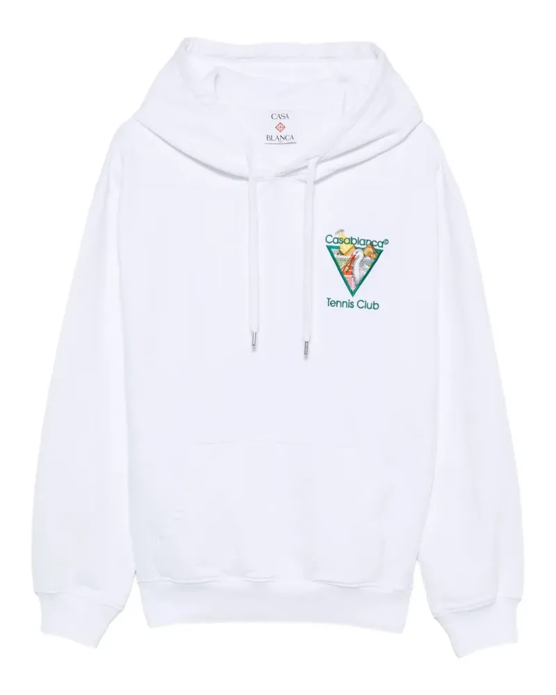 Casablanca Paris Hoodie mit Logo-Stickerei - Weiß Weiß