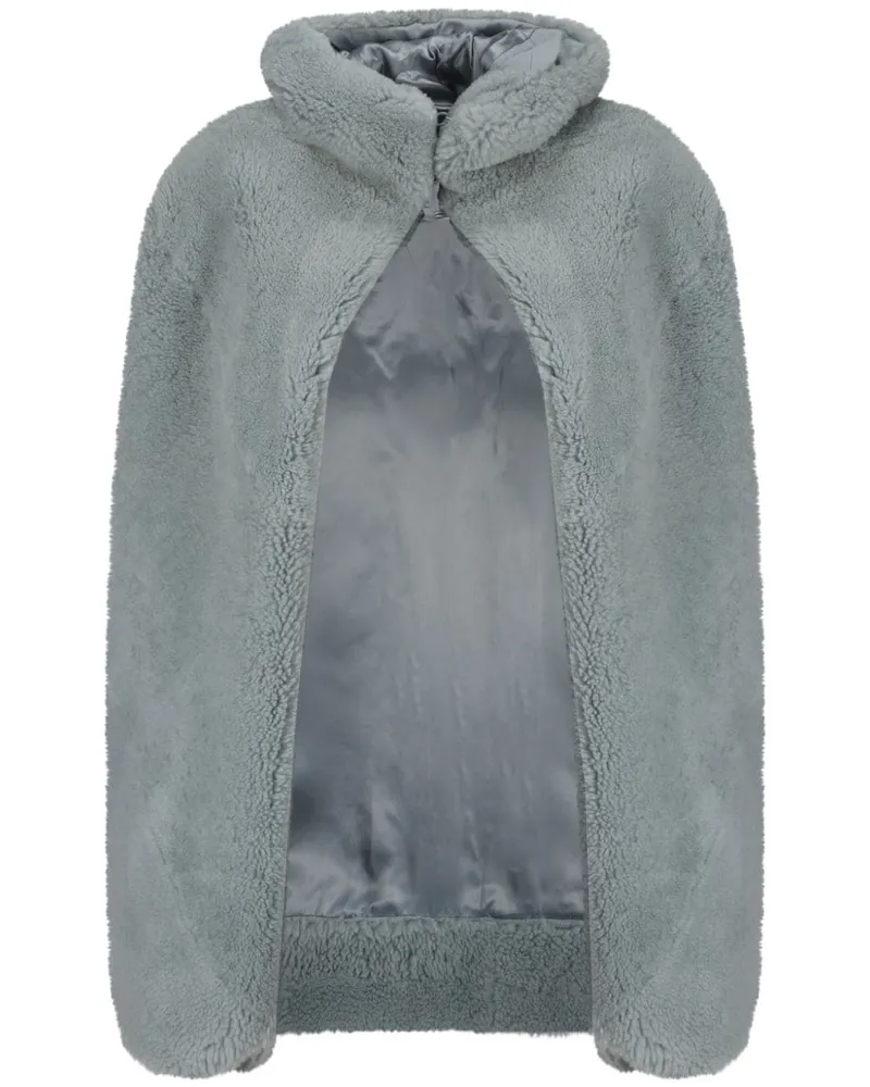 Rick Owens Shearling-Cape - Blau Blau