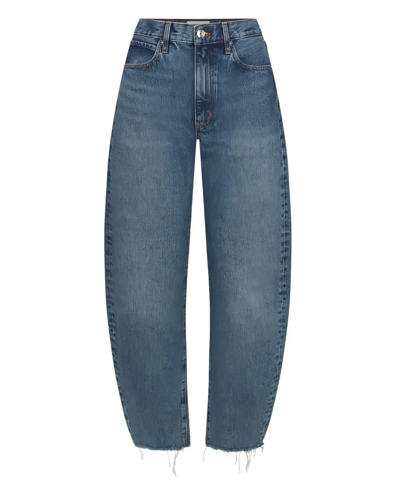 Frame Denim Ausgefranste Bubble Crop Jeans - Blau Blau