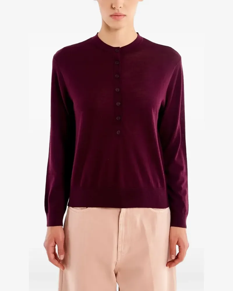 VICOLO button-up crew-neck sweater - Rot Rot