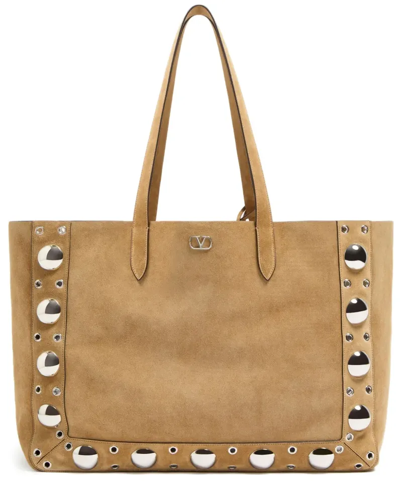 Valentino Garavani Große Nelcôte Tote Bag - Nude Nude