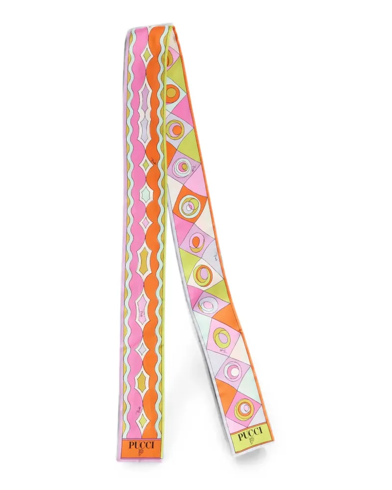 Emilio Pucci Schal aus Seidentwill mit Occhi-Print - Rosa Rosa