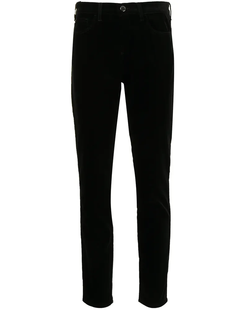Emporio Armani Halbhohe Slim-Fit-Jeans - Schwarz Schwarz