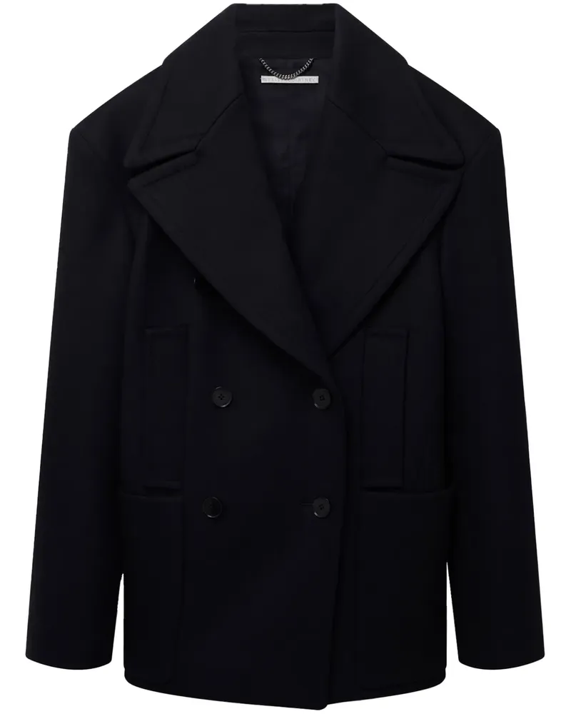 Stella McCartney Doppelreihiger Mantel - Schwarz Schwarz