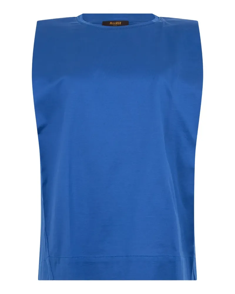 MOORER Aramak padded-shoulder sleeveless vest - Blau Blau