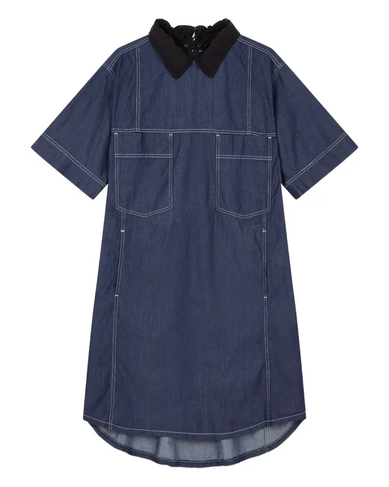 STUDIO TOMBOY Midikleid mit abnehmbaren Kragen - Blau Blau