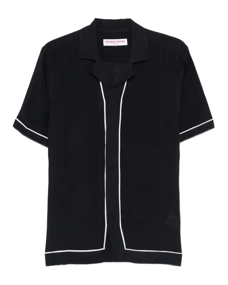 Orlebar Brown short-sleeve piped shirt - Schwarz Schwarz