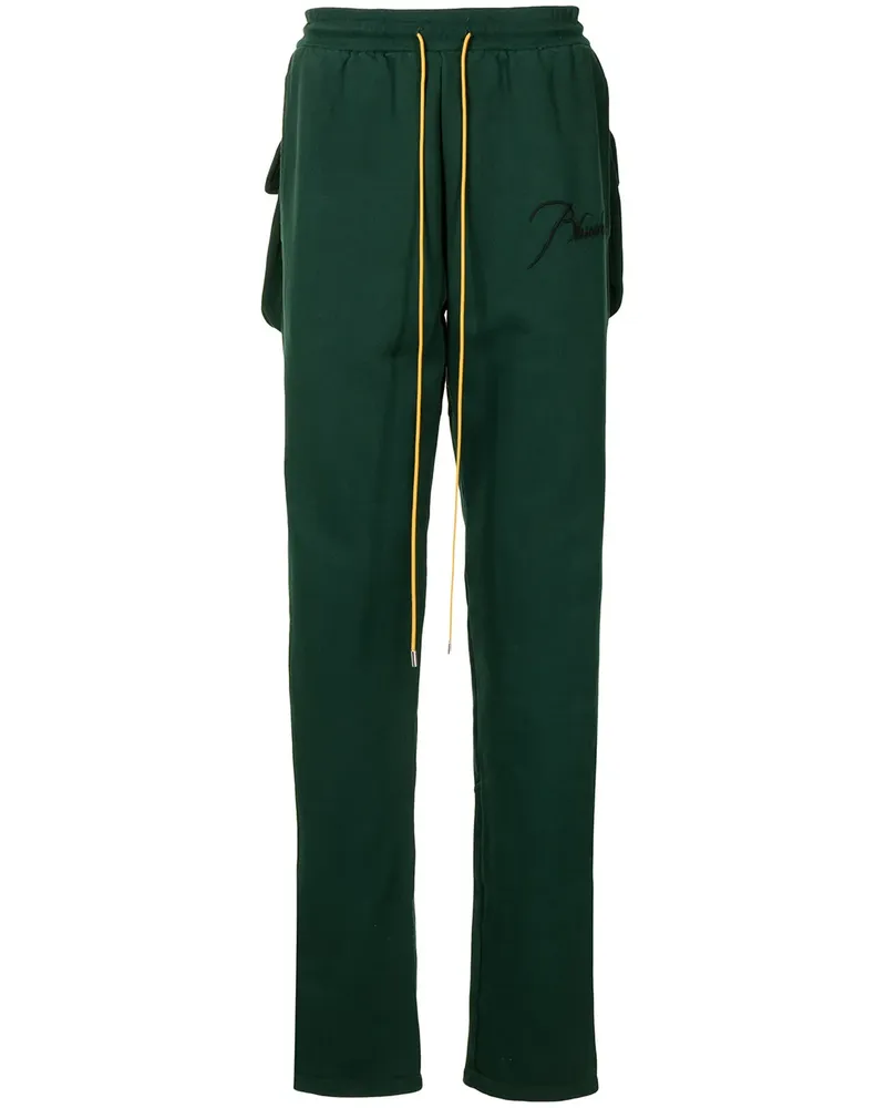 RHUDE Jogginghose mit Logo-Stickerei - Grün Grün