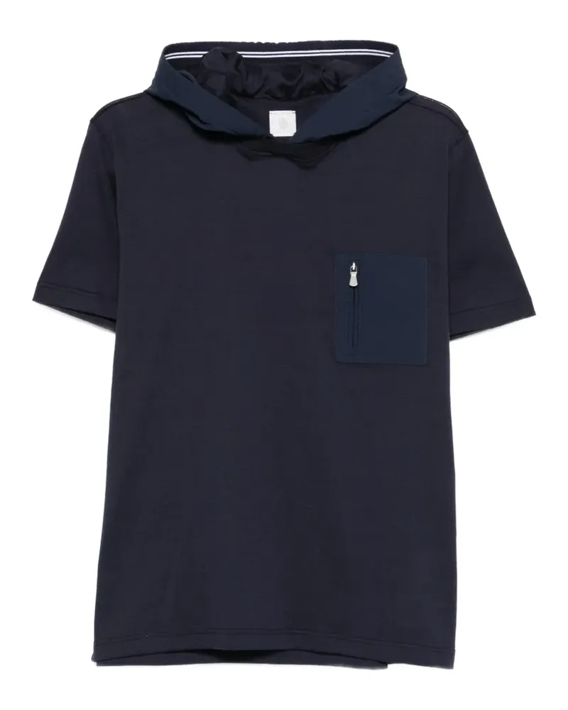 Eleventy T-Shirt mit Kapuze - Blau Blau