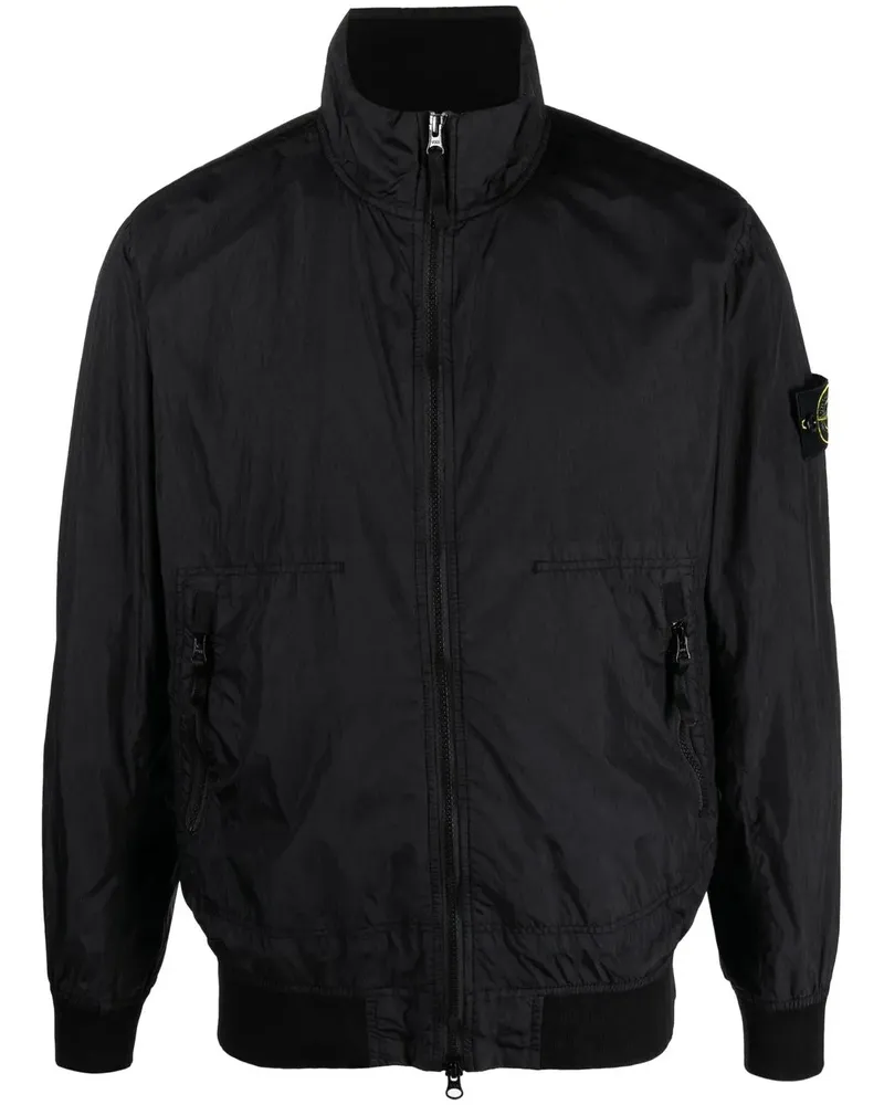 Stone Island Leichte Jacke mit Stehkragen - Schwarz Schwarz