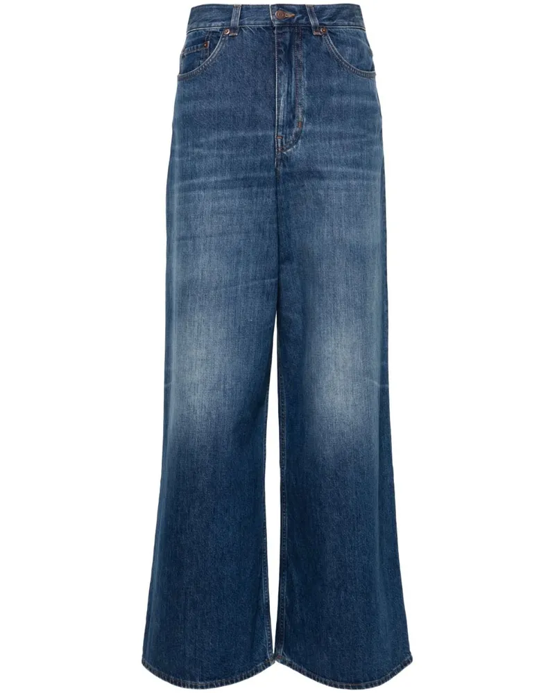 Chloé Weite High-Rise-Jeans - Blau Blau