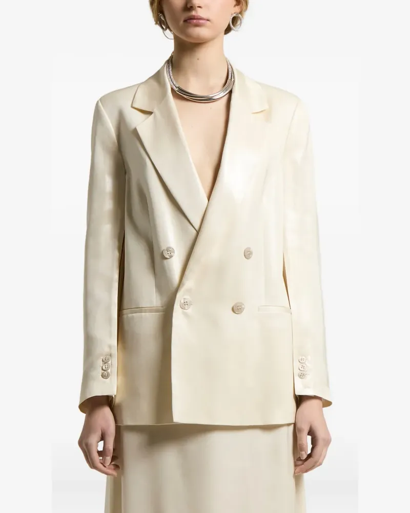 Peserico double-breasted blazer - Nude Nude