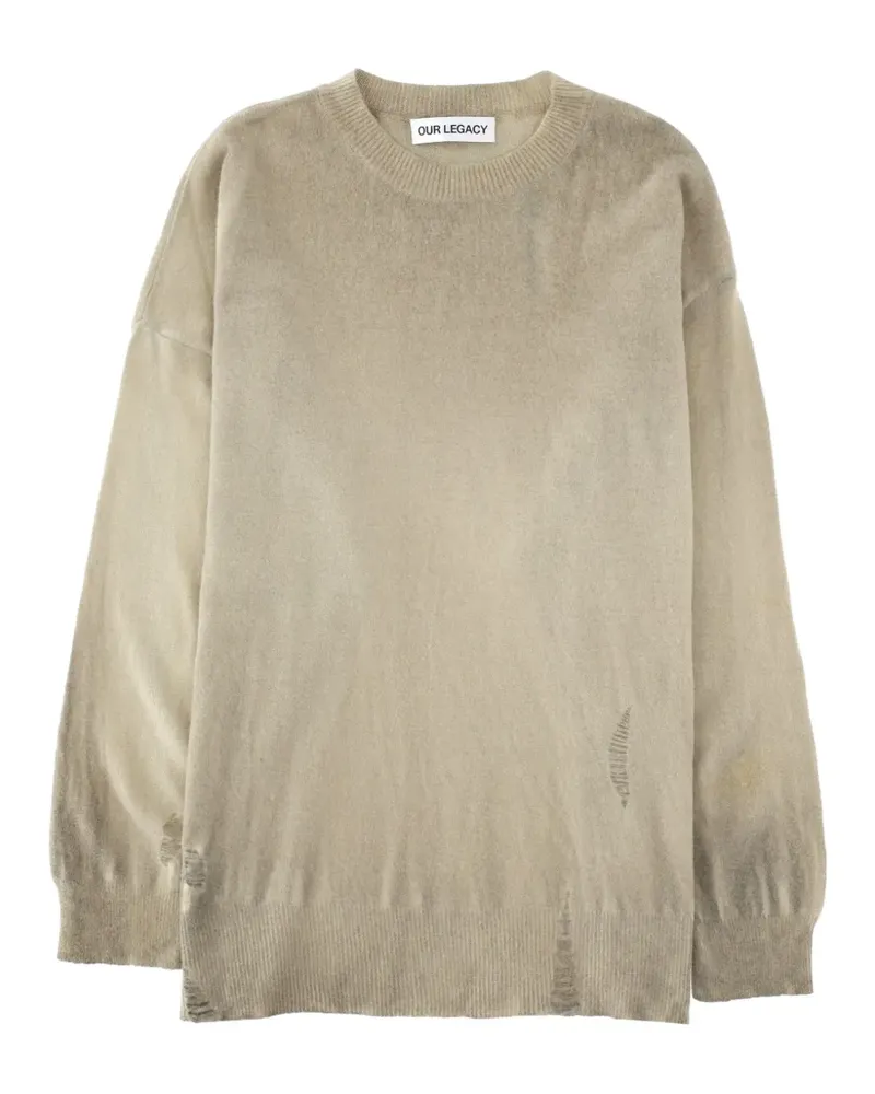 Our Legacy spray-dye distressed sweater - Nude Nude