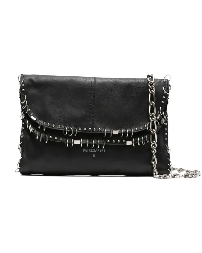 Patrizia Pepe Schultertasche mit Nieten - Schwarz Schwarz