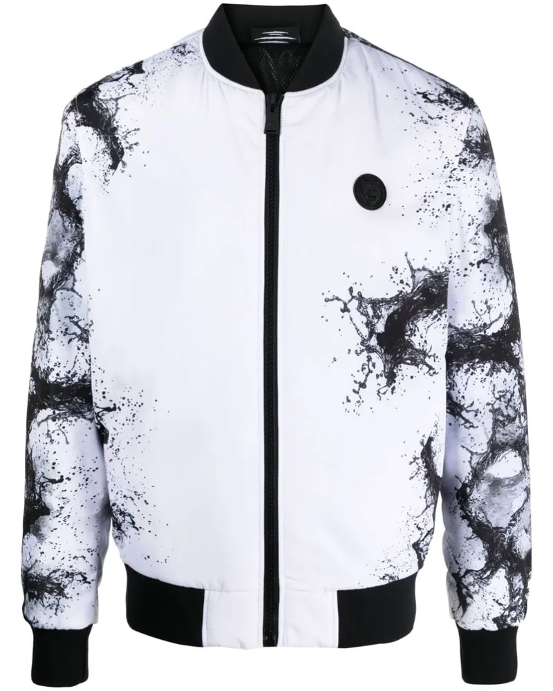 Philipp Plein Splash Extreme Bomberjacke - Weiß Weiß