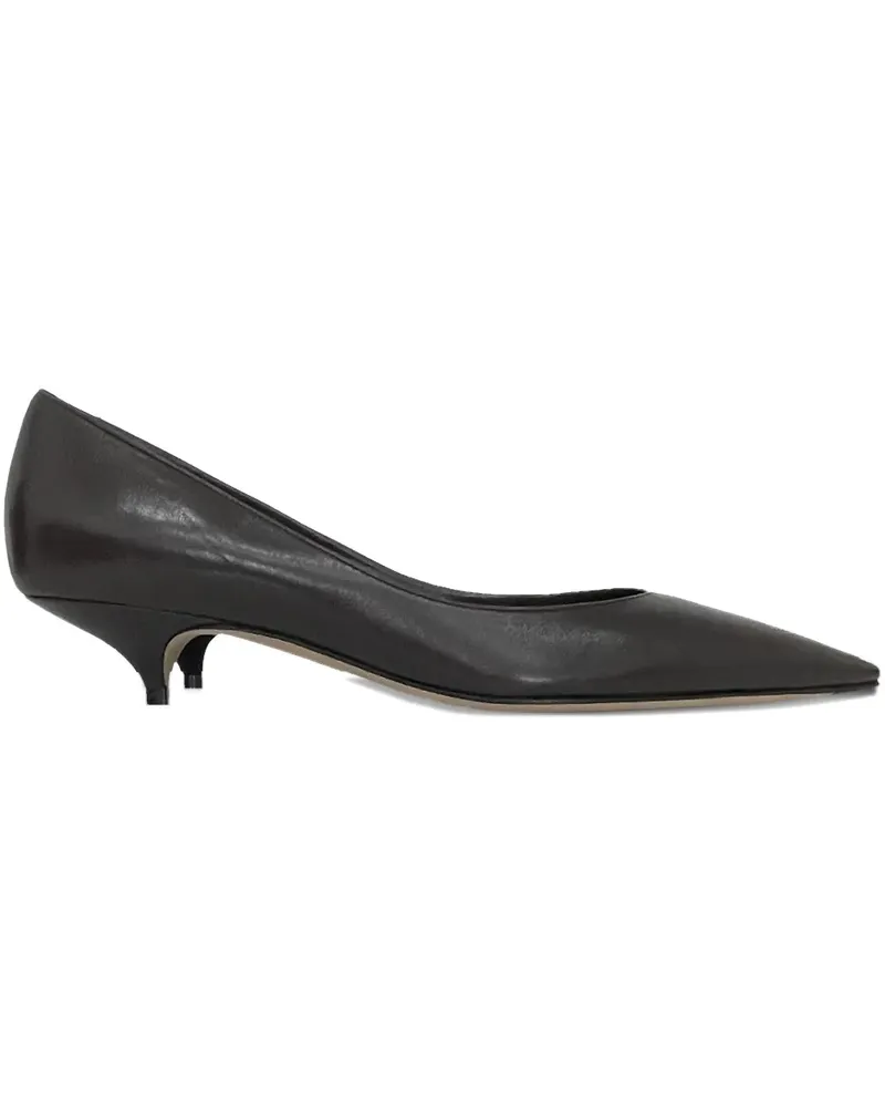 The Row pointed-toe kitten-heel pumps - Braun Braun