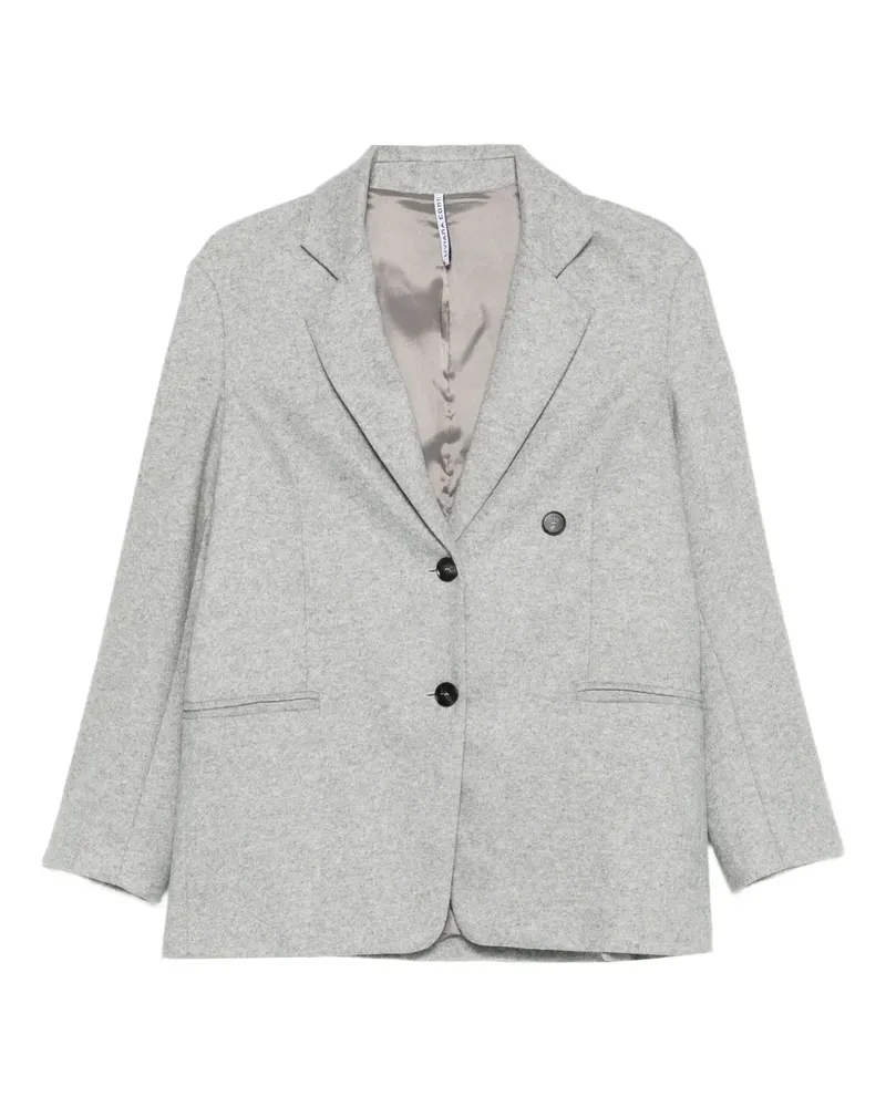 Liviana Conti Doppelreihige Timothy Jacke mit Knöpfen - Grau Grau
