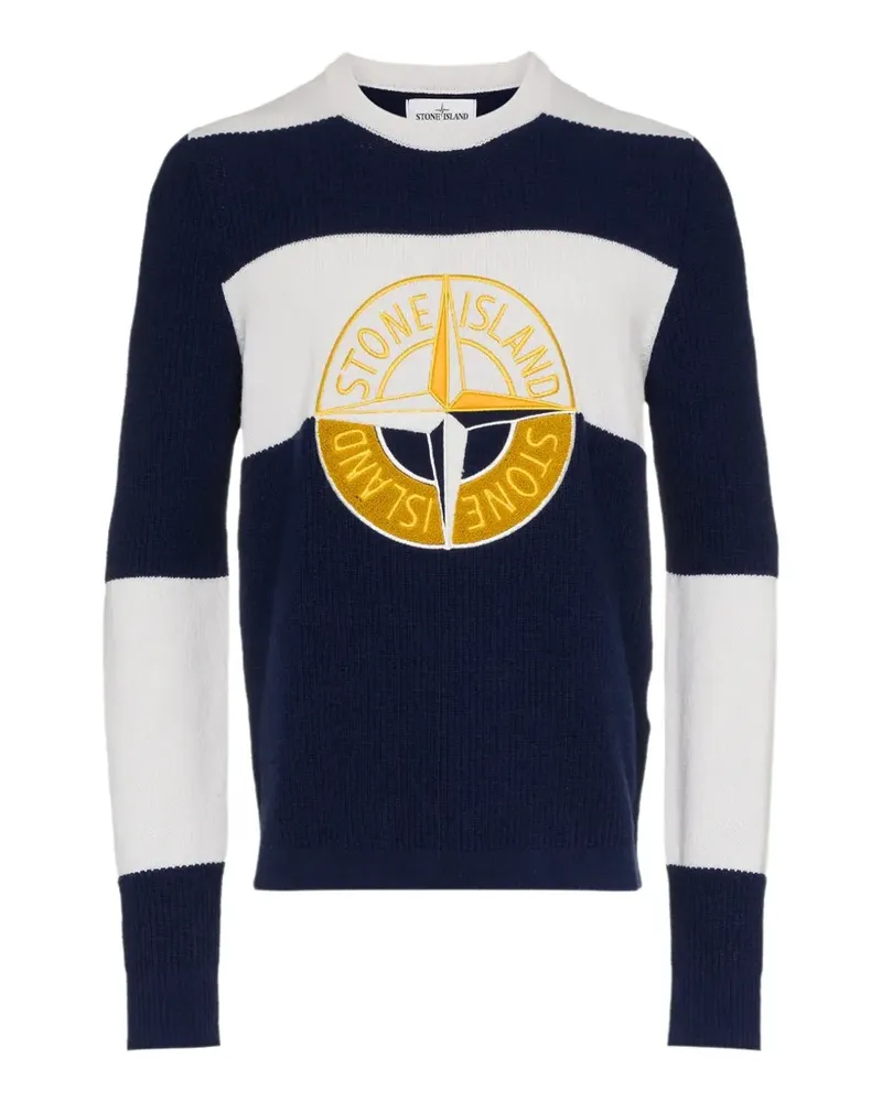 Stone Island Pullover mit Logo - Blau Blau
