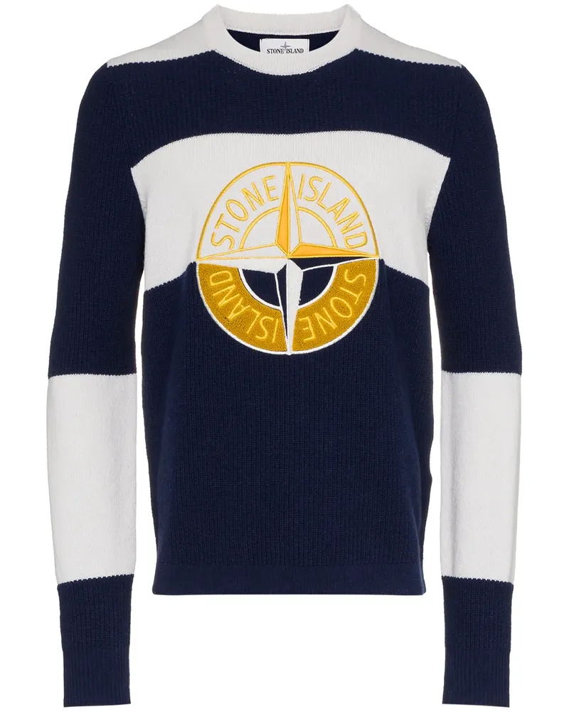Stone Island Pullover mit Logo - Blau Blau