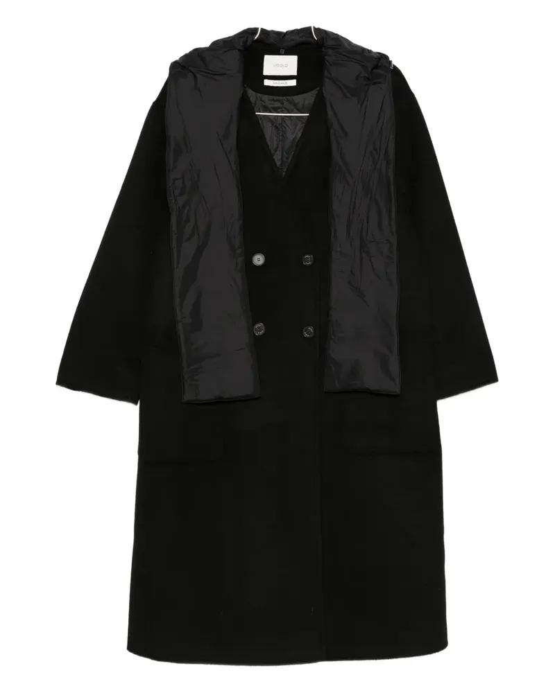 VICOLO Mantel im Layering-Look - Schwarz Schwarz